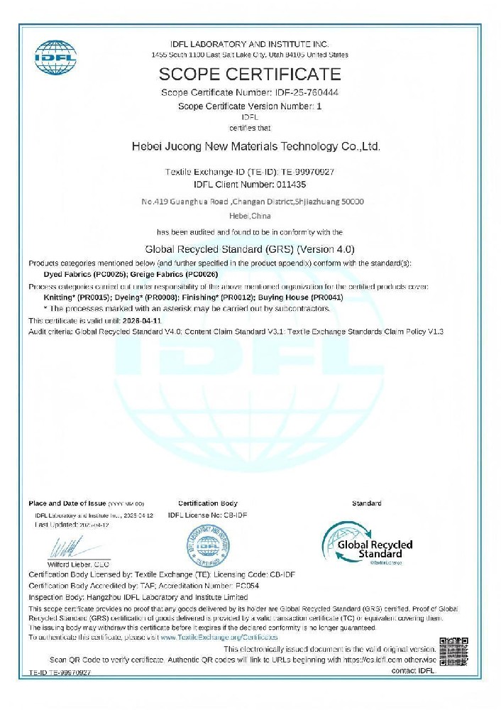 GRS Certificate